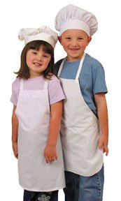 Kid Chef Cook Baker Costume DressUp Art Apron Hat Lot12