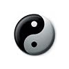 Button - Buttons Yin Yang (in 2,5 cm)