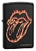 Zippo Cigarette Lighter, Rolling Stones Flaming Tongue, Licorice, Personalised FREE