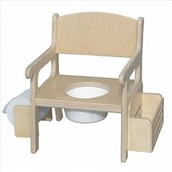 Natural Finish potty Chair with Accessories