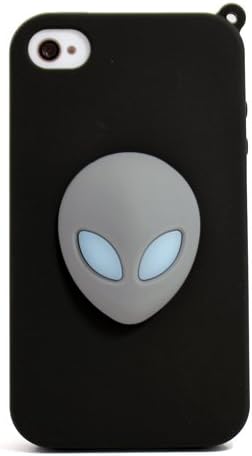 Iphone4s Alien Silicone Case Gray Color Glow in Dark