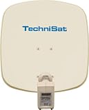 TechniSat DigiDish 45, SAT-Offset-Spiegel mit Halterung und Twin LNB, beige