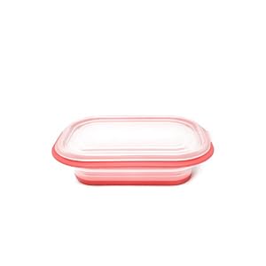 FoldTuk 4 Cup Rectangular Collapsible Bakeware and Storage Container, Red by FoldTuk Kitchenware