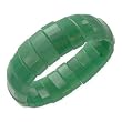 .925 Silver & Green Aventurine Stretch Bracelet