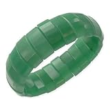 .925 Silver & Green Aventurine Stretch Bracelet