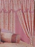 Review KingLinen  / Pink Jacquard Curtain Set w/ Valance/Sheer/Tassels