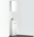 Fresca Coda 14" Modern Corner Bathroom Vanity w/ Optional Medicine Cabinet