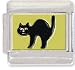 HALLOWEEN BLACK CAT Italian Charm