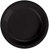 Black Plastic Dessert Plate 20 Count