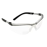 AO Safety 11374 Bx Reader +1.5 Diopter Safety Glasses, Silver Black Frame, Clear Lens by AO Safety