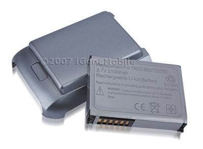 Wireless: Fosmon Extended Battery 2100 mah for Palm Treo 680, Treo 680v, Treo 720, Treo 750v  with battery door 