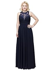 Floor Length Sleeveless Chiffon Jeweled Lace Bridesmaid Dress/Prom Dress/Wedding Party Dress 