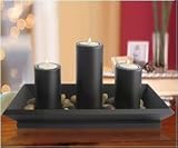 Gift Box Set - Black Tray w/ Candles & Stones