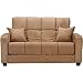 CONCERT CONVERT-A-COUCH Loveseat 66"L x 40"D x 38" High Click Clack MOCHA Microsuede Upholstered Convertible Loveseat Sleeper Bed