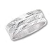 Sterling Silver Diamond-cut 7mm Fancy Ring