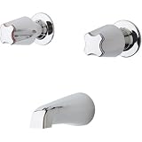 Tools & Hardware : Central Brass 0048-UA3 Wall Mount Faucet 8-Inch Centers/ 12-Inch Spout, Chrome