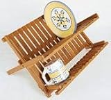 Lipper International 8813 Bamboo Folding Dishrack