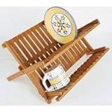 Lipper International 8813 Bamboo Folding Dishrack