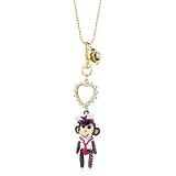 Betsey Johnson In the Navy Long Monkey Pendant