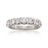 C. 1990 Vintage .75 ct. t.w. Diamond Ring In 14kt White Gold. Size 6