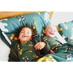 Childrens Bedding - Zoo Animals Duvet Cover & Pillowcase Set (100% Pure Cotton)
