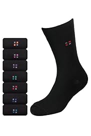 7 Pairs of Cotton Rich Square Print Freshfeet™ Socks