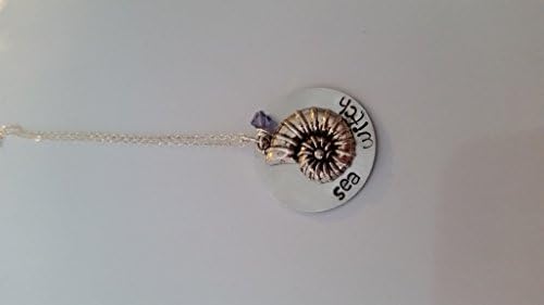 Handstamped Ursula Inspired "sea witch" Sterling Silver Necklace