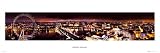 London, England (Night Skyline) Art Poster Print - 12 X 36