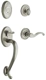 Baldwin 85315.150.LENT Logan Sectional Trim Dummy Left Hand Handleset with Wave Lever, Satin Nickel