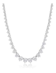 Myia Passiello "Timeless" Swarovski Zirconia Graduated Riviera Necklace, 18"