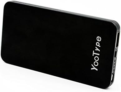 YooType ultra thin external bank metal housing support overload and overcharge high temeperature protection(black)