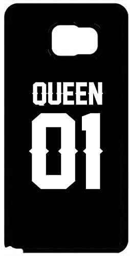 Best Friend Lovers Samsung Galaxy Note 5 Case,Custom Personality King 01 And Queen 01 Couple Matching Phone Case Cover for Samsung Galaxy Note 5 Boyfriend And Girlfriend Fashion