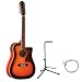 Oscar Schmidt by Washburn OG312CE Full Size 12 String Cutaway Acoustic Electric Guitar Combo with AB Stand and Strings - Tobacco Sunburst