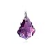 Made with Swarovski Elements� Baroque Shape Multi faceted Amethyst Crystal.925 Sterling Silver Drop 25mm x 12mm Pendant