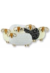 One Black Sheep Sterling Silver and Enamel Pin