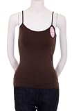 Anemone Stretch Fitted Tank Camisole Cami Top Brown