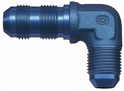 Earl's 983306 Blue Anodized Aluminum -6 AN 90-degree Bulkhead