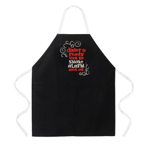Attitude Apron Smoke Alarm Apron, Black, One Size Fits Most