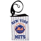 New York Mets Game Day Pouch Quality Screen Printed Team Graphics Zipper Closure Nylon Strap