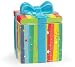 Birthday Boogie Present Ceramic Container w/ Lid Planter Candy Dish