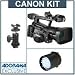 Canon XF-305 High Definition Pro Camcorder – Bundle – with Switronix TL 50 30w Dimmerable DC Powered LED Light, Bescor SA-1 Universal Swivel Shoe Mount Adaptor
