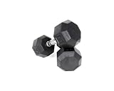 55-100 lb Rubber 8-Sided Dumbbell w/ Contoured Handle SDR Dumbbell Set