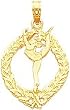 14K Gold Gymnast Charm