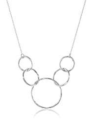 Argento Vivo Silver-Tone Ham Open Circle Bib Necklace, 18.5"