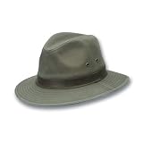Scala Men's Canvas Safari, Olive, Large