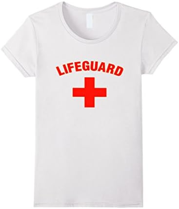 Women's Lifeguard Short Sleeve T-Shirt Men Women &amp; Kids Medium White
