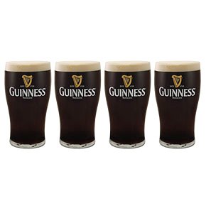 Guinness Tulip Pint Glass 4 Pack
