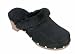 Lamo Australia Monica Womens Wooden Sheepskin Lined Suede Clogs Shoes Black Image