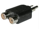Cables To Go - Video / audio splitter - RCA (F) - RCA (M) - black