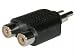 Electronics : Cables To Go - Video / audio splitter - RCA (F) - RCA (M) - black